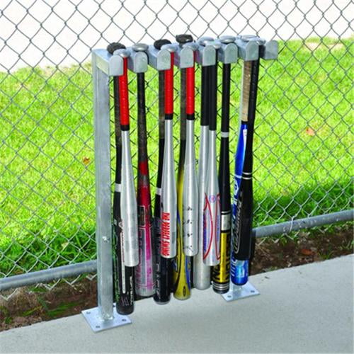 Baseball Bat Rack Display Holder Up To 11 Mini Collectible Bats Shelf Silver 