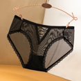 thumbnail image 2 of TrowBridge bragas de tentación de encaje negro para mujer, ropa interior erótica transparente, lencería Sexy amigable con la piel, calzoncillos acogedores, 2 of 4