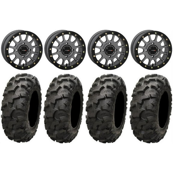 System 3 SB-5 Grey 14" Wheels 30" Blackwater Tires Polaris RZR XP 1000 / PRO XP / Ranger XP 900/1000