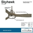 thumbnail image 3 of Minka-Aire Skyhawk - LED 60" Ceiling Fan with 3 blades - Burnished Nickel w/ Extra Wall Control - F749L-BNK-W, 3 of 3