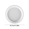 thumbnail image 3 of Cinvoph Unbreakable Dinner Trays Dishwasher & Microwave Safe, Multiuse Durable Lightweight Round Plate for Kitchens, Camping, Picnic Indoor Outdoor, White, 3 of 6