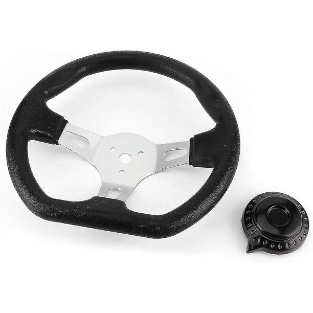 Huncv Go-kart steering wheel 270 mm for Racing Trolley Accessories Buggy Go-kart-WELLNGS