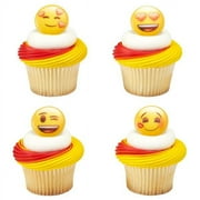 emoji Heart Assortment Cupcake Rings - 12ct