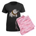 thumbnail image 5 of CafePress - Happy Cartoon Bulldog Women's Dark Pajamas - Women's Short Sleeve Print T-Shirt and Pants Dark Cotton Pajama Set, 5 of 7