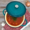 thumbnail image 7 of MegaChef 6.35 Quart Round Enameled Cast Iron Dutch Oven with Self Basting Lid in Teal, 7 of 7