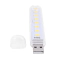 thumbnail image 3 of Lámpara Mini lámpara de lectura brillante de luz de libro USB portátil para computadora portátil (amarillo 8LED), 3 of 7