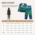thumbnail image 4 of Pofeuu Colorful Stained Glass Crocodile Print Womens Pajamas Set Long Sleeve Sleepwear Button Down Nightwear Soft Pj Lounge Sets Button Down Pajamas Women-Small, 4 of 7
