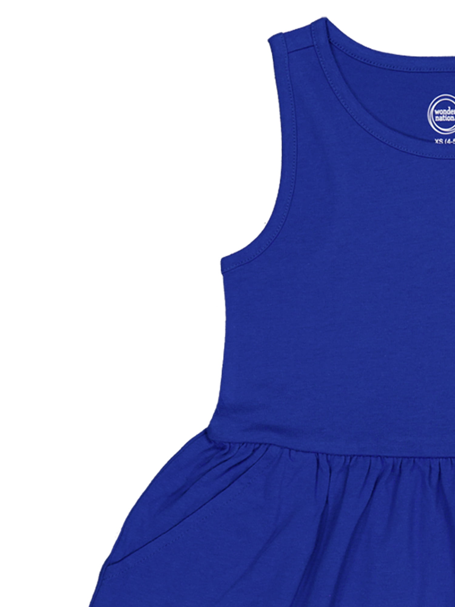 Wonder Nation Girls Tank Play Dress 2pk, Sizes 4-18 & Plus