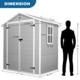 Outdoor Shed & Storage, Seizeen AllWeather Plastic Sheds 82'' H, Sloped Top Garden Shed with