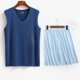 thumbnail image 2 of Conjunto Deportivo de los Hombres, Moda Casual de Color Sólido Cuello en V sin Mangas de Elasticidad Superior para el Desgaste Al Aire Libre, Traje Atlético de Humedad, 2 of 4