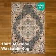 thumbnail image 2 of ECARPET Esmira Machine Washable Area Rug, Vintage Persian Medallion Rug, Non-Slip Distressed Boho Carpet for Living Room & Bedroom, 2 of 8