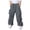 Dark Gray, variant on OOOUM Kids Cargo Pants Elastic Waist Solid Color Wide Leg Pants With Pocket Loose Fit Casual Straight Leg Jeans For Hiking Running Khaki 14-15 Years