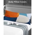thumbnail image 5 of Blue Burnt Orange Body Pillow Covers, Modern Oil Painting Geometric Soft Bed Throw Pillowcases Breathable Cooling Long Lumbar Body Pillow Sham Cover for Bed Sofa 20''x54'', 5 of 7