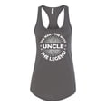 thumbnail image 2 of Wild Bobby, Uncle Man Myth Legend Funny Dad Uncle Papa Granpa Dad Gift, Father's Day, Women Racerback Tank Top, Dark Grey, Medium, 2 of 4