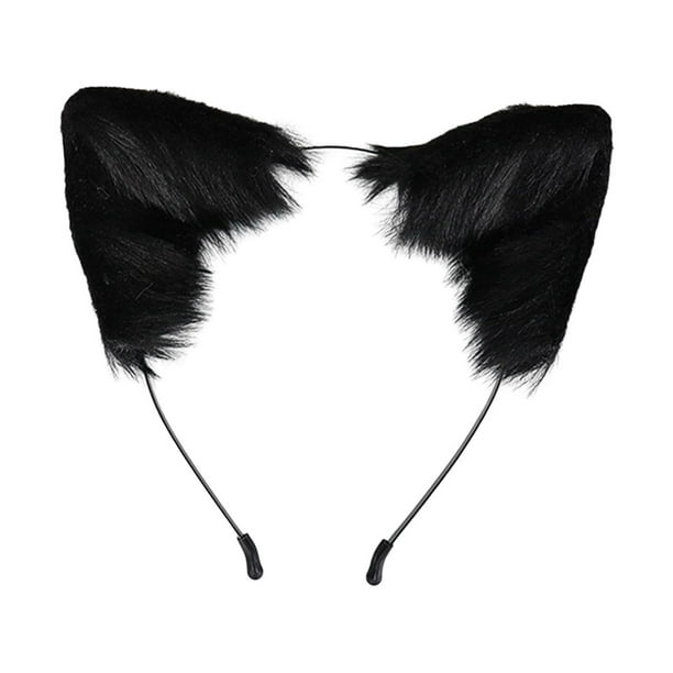 Diadema con orejas de oso para decoración de fiestas, accesorios para el cabello, accesorios para fotos, decoración, diadema Negro