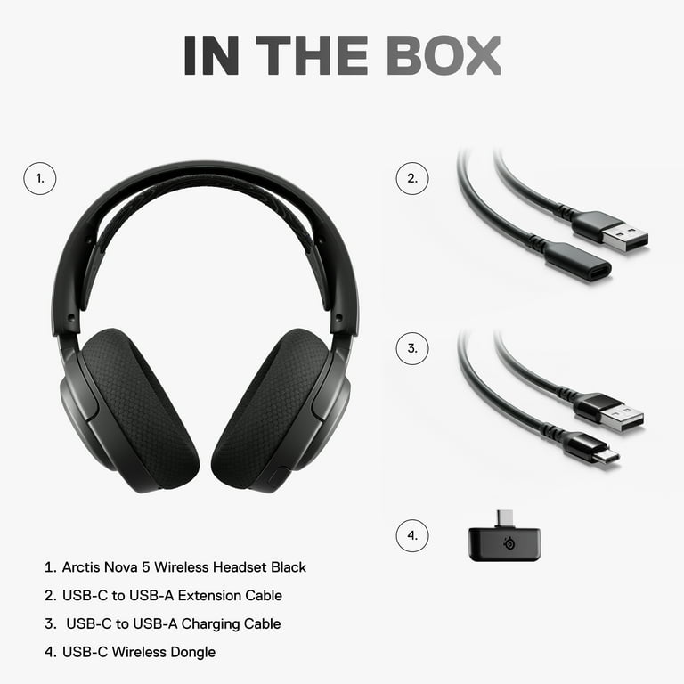 SteelSeries Arctis Nova 5 Wireless Gaming Headset — PC, PS5, PS4
