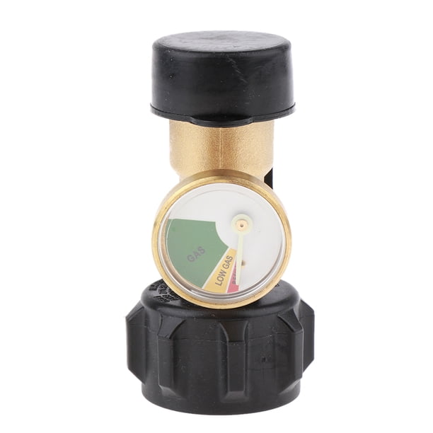 Medidor De Tanque De Propano, Medidor De Presión De Gas, Universal Para Autocaravana RV, Cilindro, Parrilla De Gas BBQ, Calentador Y Más Electrodomést Sunnimix Adaptador de tanque de propano