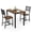 Rustic Brown+Black, variant on EHANCIS 3-Piece Dining Set for 2, Small Kitchen Table with 2 Chairs, Breakfast Nook Table and Chairs Set, Wooden Dinette for Apartment, Dorm, Studio, Small Space,Brown