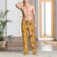 thumbnail image 2 of Balery Daisy maple fall Pantalones de pijama para hombre, pijama ultraligero, pantalón de descanso-X-Large, 2 of 6