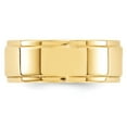 thumbnail image 2 of Solid 14k Yellow Gold 8mm Men's Flat with Step Edge Plain Classic Wedding Band Ring Size 14, 2 of 4