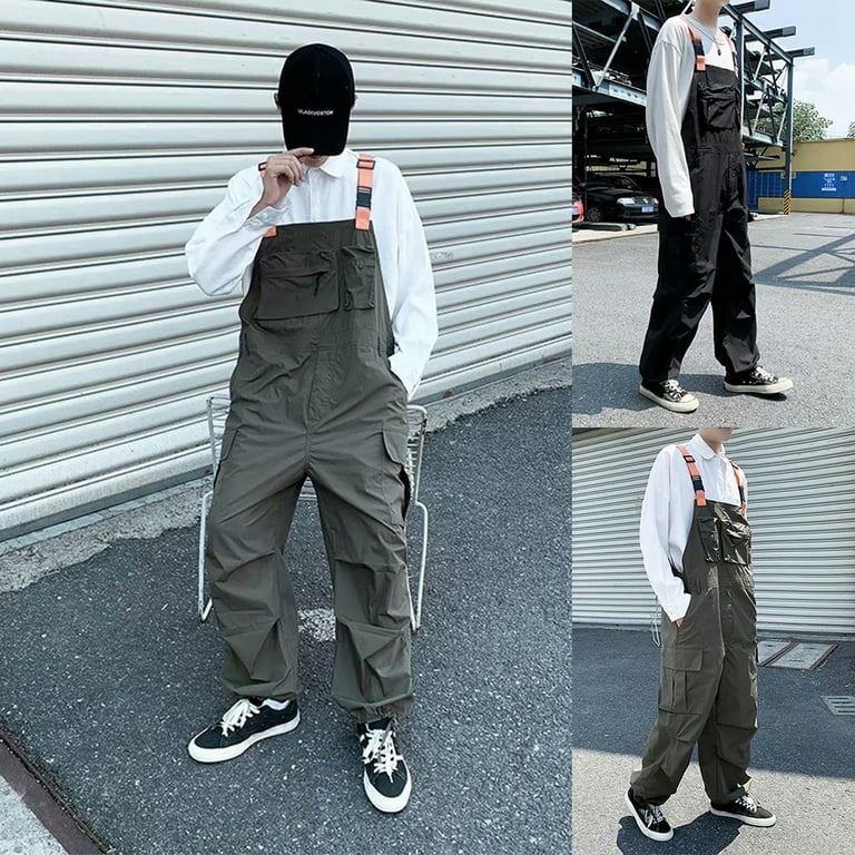 Fashion Spring Men New Brand Jeans Loose Casual Overalls Mens Work