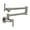 Brushed nickel, variant on Filler Tap Foldable Kitchen Faucet Single Cold Sink Tap Rotate Folding Spout Chrome Brass Wall Mounted Crane ,Leak Proof Design