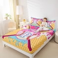 thumbnail image 3 of Erosebridal Boys P Personalized Initial Sport Baseball Full Size Sheets 4-Piece,Ice Cream Drip Dessert Bed Sheets For Kids Teens, 3 of 5