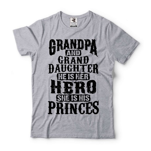 Grandpa And Granddaughter T-Shirt Gift From Granddaughter For Grandpa Funny Grandpa Shirts (Small Grey)