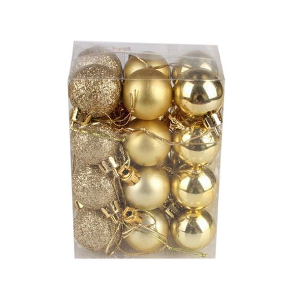 24Pcs Christmas Balls Ornaments for Xmas Christmas Tree - Shatterproof Christmas Tree Decorations Hanging Ball for Holiday Wedding Party Decoration (1.18"-3CM)