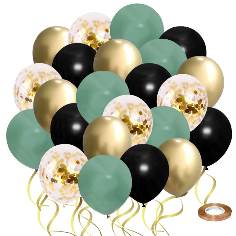 92pcs/lot Black Gold Balloons birthday Green Balloons Black Party decor  Green Sport theme Birthday party Decorations - AliExpress