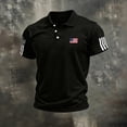 thumbnail image 3 of Evdexr Independence Day Polo Shirts for Men 4th Of July Short Sleeve T Shirts 1776 2026 Button Down Stars and Stripes Shirt Patriotic Loose Fit Golf Shirts Black XL, 3 of 4