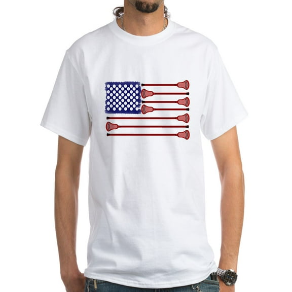 CafePress - Lacrosse Americasgame White T-Shirt - Men's Classic T-Shirts
