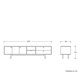 thumbnail image 2 of Mueble para tv Evo 200 cm - Gris claro Gaia Herbs Contemporáneo, 2 of 5