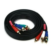 Monoprice 6ft 22AWG 5-RCA Component Video/Audio Coaxial Cable (RG-59/U) - Black