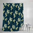 thumbnail image 4 of Blue Summer Botanical Long Shower Curtain Set, Waterproof Shower Curtains for Bathroom, Green Spring Floral Birds Farmhouse Washable Fabric Bath Curtain for Bathtub Decoration with Hooks 72x84 Inches, 4 of 9