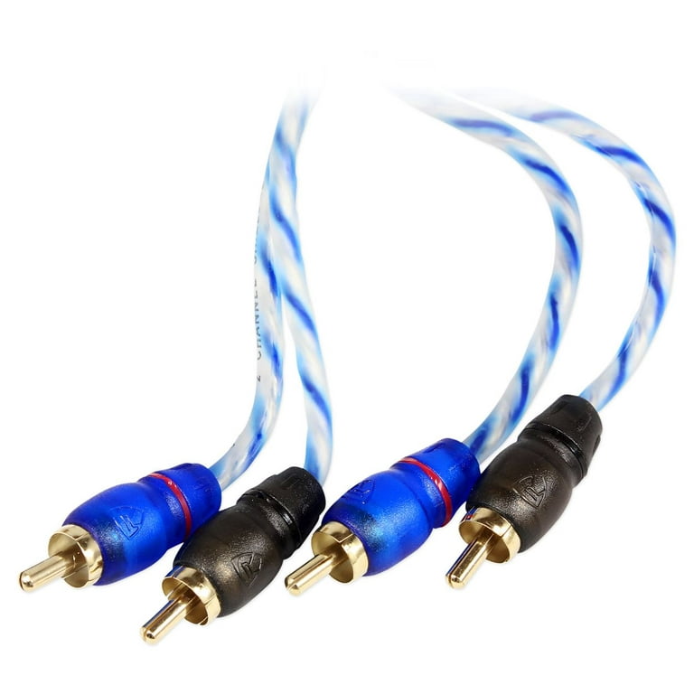 2 Rockville RTR172 17 Foot Twisted Pair RCA Cables 100% Copper