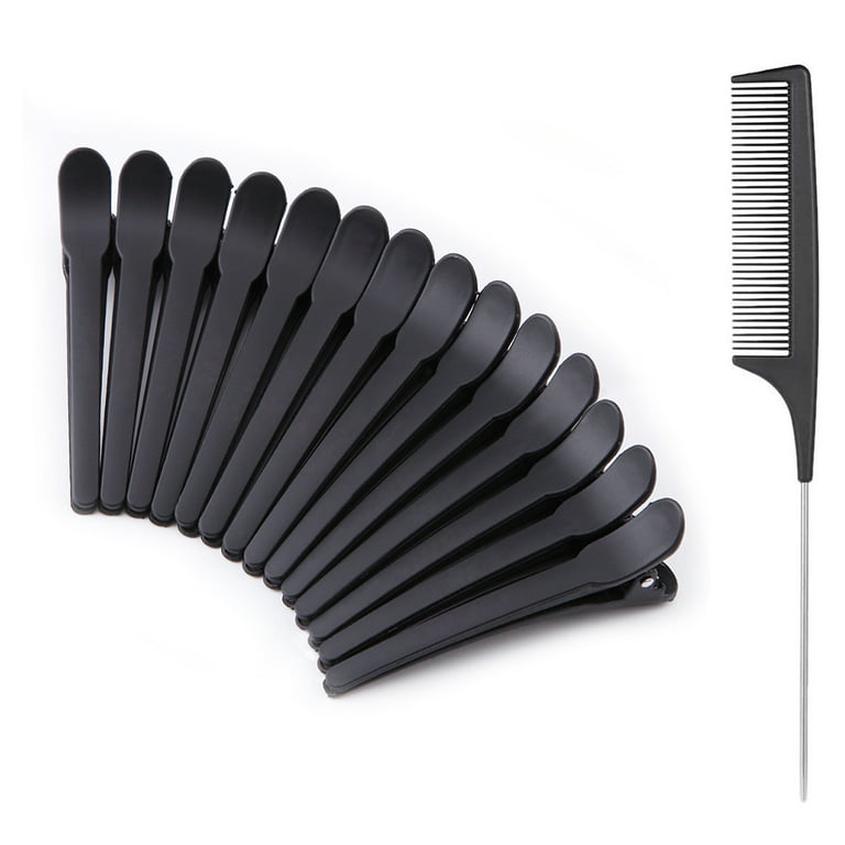Rat Accessories, Black Pcs Women, Hair Hair DIY for Comb Styling Tail for Clips Clips and Salon Hair 15 Clips with Sectioning, and Professional