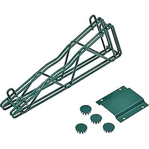 Nexel Poly-Green Fixed Double Shelf Wall Mount Bracket 14""D