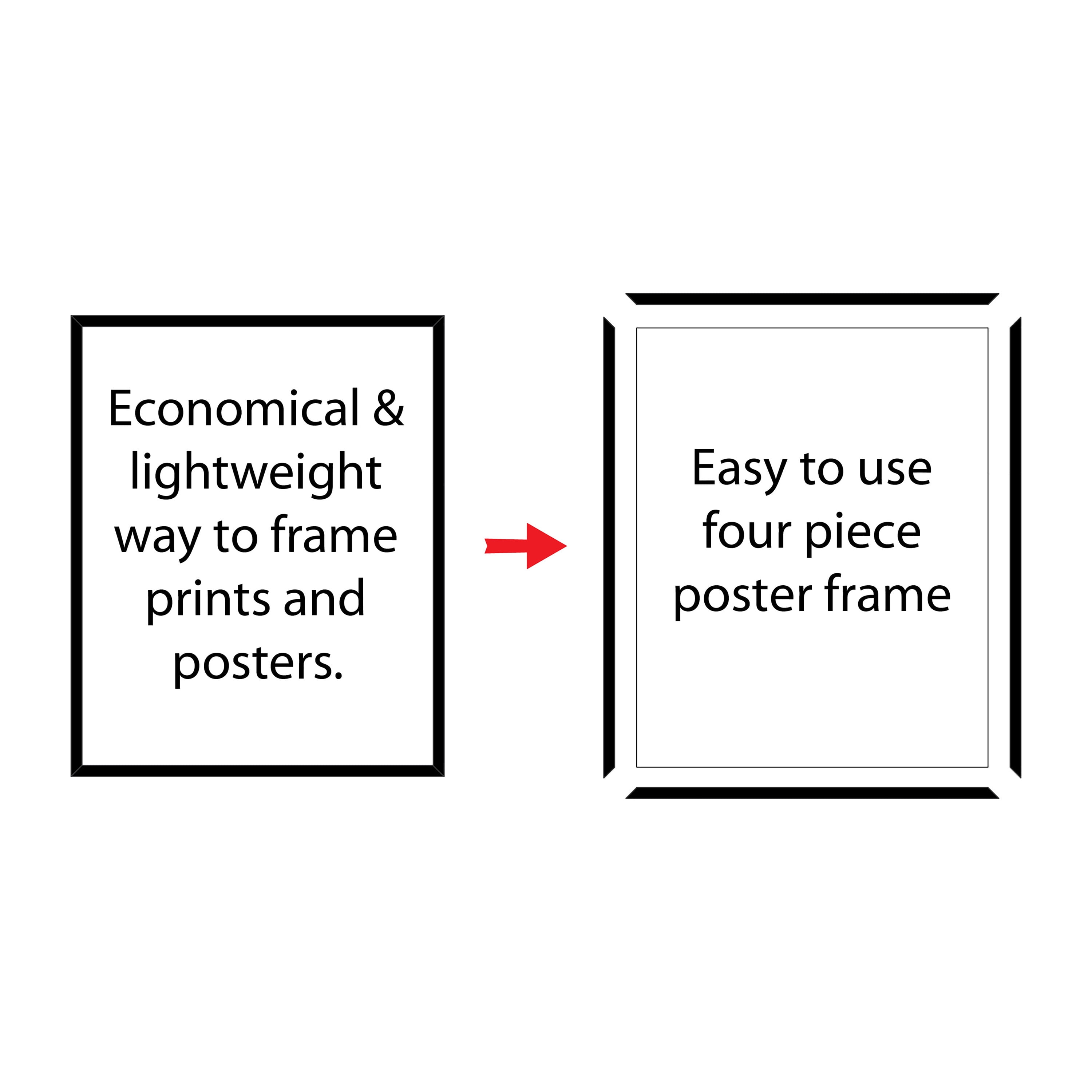 Mainstays 24x36 Basic Wall Picture Frames, Black, Set of 2