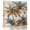 Light Beige Gray Green Tan, variant on Wall Art Prints, Navy Blue Brown Palm Tree Framed Canvas Prints for Bedroom Living Room Bathroom Office, Tropical Leaves Vintage Gallery Wrap Wall Art Poster for Gifts Home Decor 24"x24"