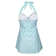 thumbnail image 4 of HDE Women Swim Dress Tummy Control One-Pieces Swimwear Teal Gingham 20, 4 of 6