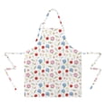 thumbnail image 2 of Pioneer Flower Floral Print Pattern Apron for Women and Men, Cotton Linen Waterproof with Pockets, Adjustable, 33x27 Inch for Kitchen, Gardening, BBQ, Salon, 2 of 6