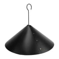 thumbnail image 1 of Aleta para ardilla de acero galvanizado profesional que evita el robo de deflector de ardilla para comedero de pájaros, estilo tornillo negro (material de PVC, con gancho), 1 of 12