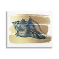 thumbnail image 3 of Stupell Industries Nautical Navy Blue Husk Golden Banded Pattern,48 x 36, Design by Bluebird Barn, 3 of 5