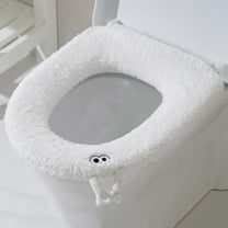 YHAICO Soft Toilet Seat Cushion Household Toilet Seat Cushion Use Plush Toilet Seat Cover Winter Season Thickening and Warm Washable Toilet Seat Cushion with Handle
