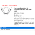thumbnail image 2 of Front Lower Control Arm Kit - Compatible with 2001 - 2006 BMW 330Ci 2002 2003 2004 2005, 2 of 2