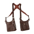 thumbnail image 3 of Bolso de hombro doble para axila, bolso tipo cartera, bolso para axila, para viaje, recuerdos de fiesta para hombres Marrón, 3 of 8