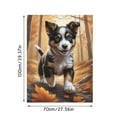 thumbnail image 3 of TAIAOJING Thanksgiving Holiday Dog Animals Blanket Office Nap Blanket Printed Warm Blanket Flannel Air Conditioning Sleeping Blanket, 3 of 8
