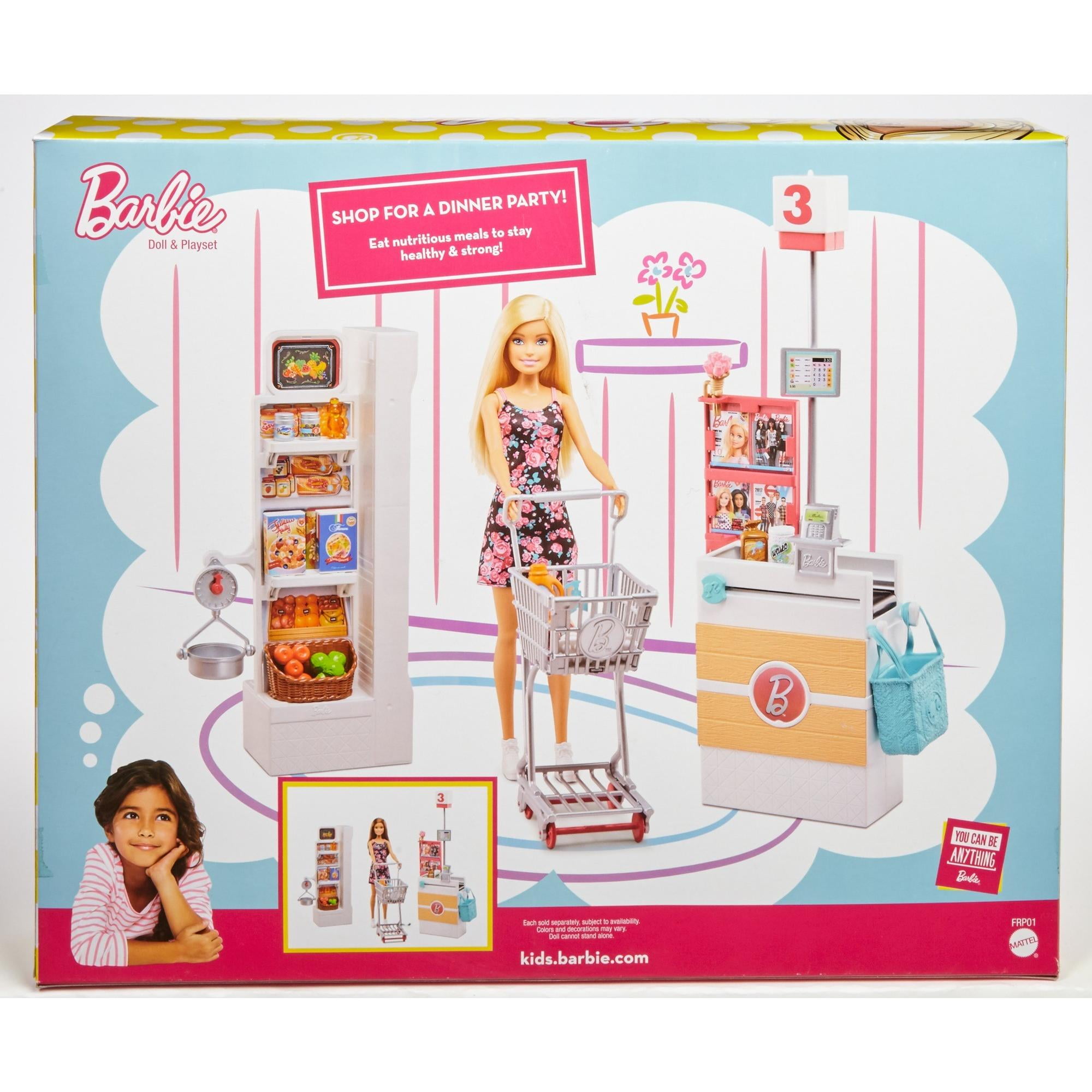Barbie Supermarket Playset, Blonde Hair 
