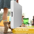 thumbnail image 3 of Dextrus 8FT Folding Tables, Heavy Duty Folding Table with Carrying Handle, Plastic Fold up Table for Outdoor Camping Picnic Parties/Indoor Events, White, 3 of 6